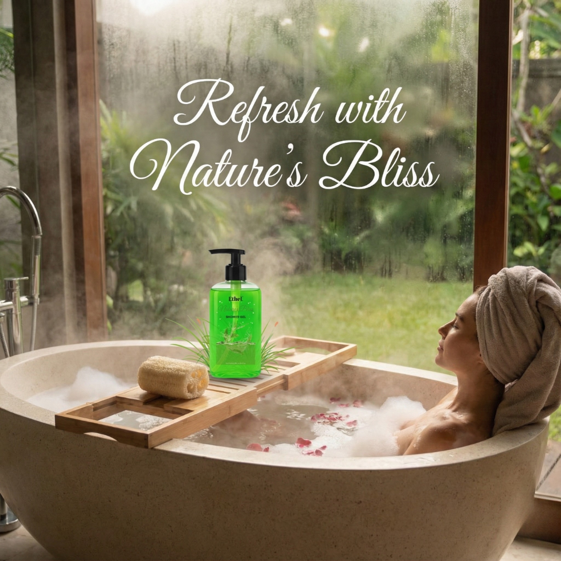 ETHEL. Brighten Body Wash 250ml | Fights Body Acne, Smooth Skin With Deep Cleansing, Hydrating, Moisturising, Gentle Exfoliating Shower Gel For Women & Men | Paraben Free (Nature's Bliss)