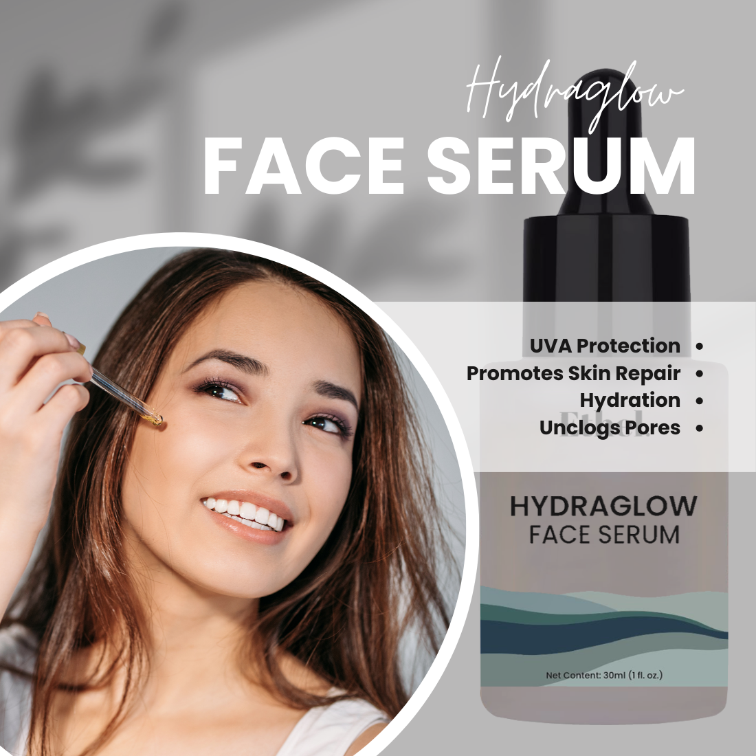 Ethel Hydra Glow Face Serum | Intense Hydration & Skin Barrier Protection | Enriched with Hygroplex HHG, Fucogel, Aquaxyl & Betaine | Lightweight, Fast-Absorbing, & Radiance-Boosting Formula | For All Skin Types