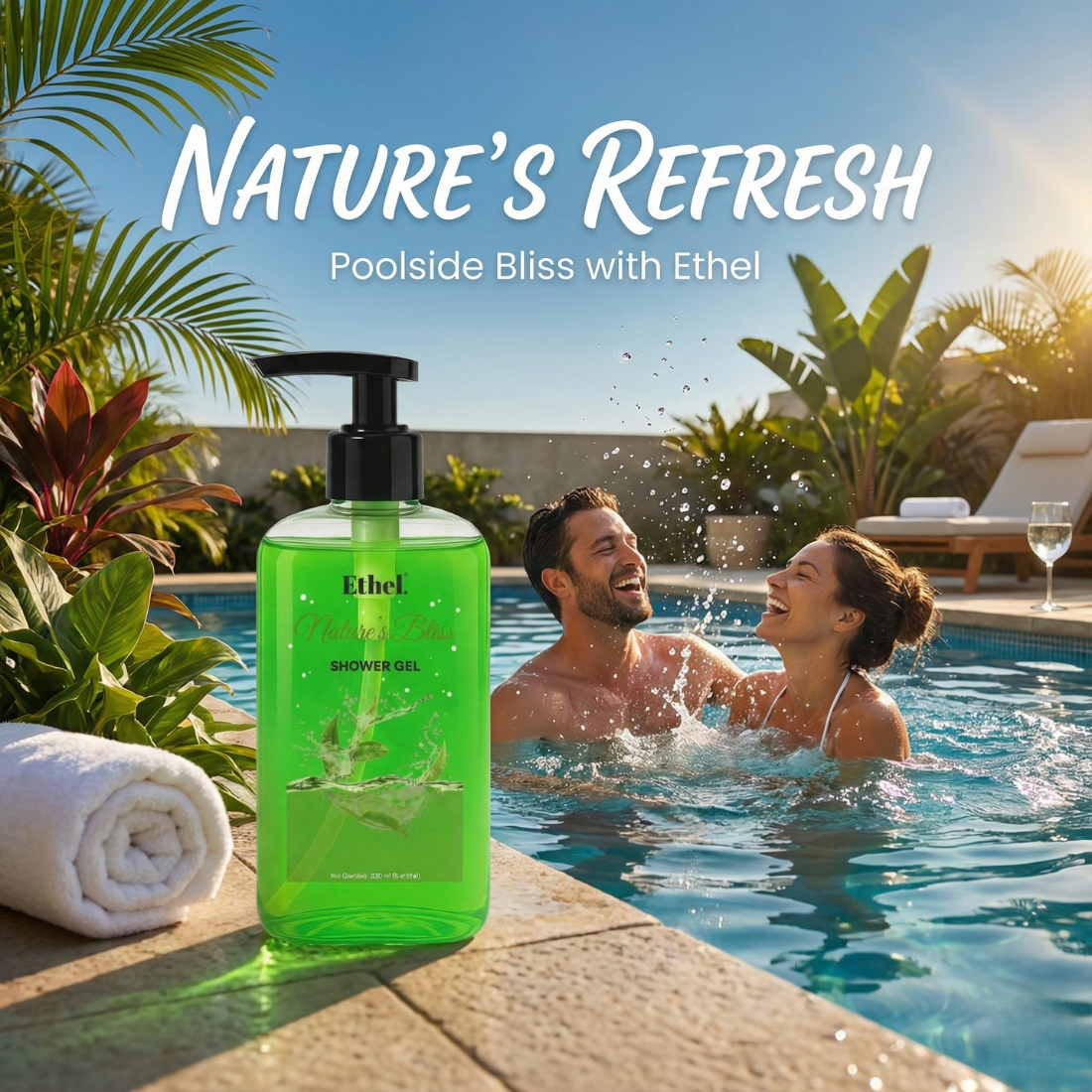 ETHEL. Brighten Body Wash 250ml | Fights Body Acne, Smooth Skin With Deep Cleansing, Hydrating, Moisturising, Gentle Exfoliating Shower Gel For Women & Men | Paraben Free (Nature's Bliss)